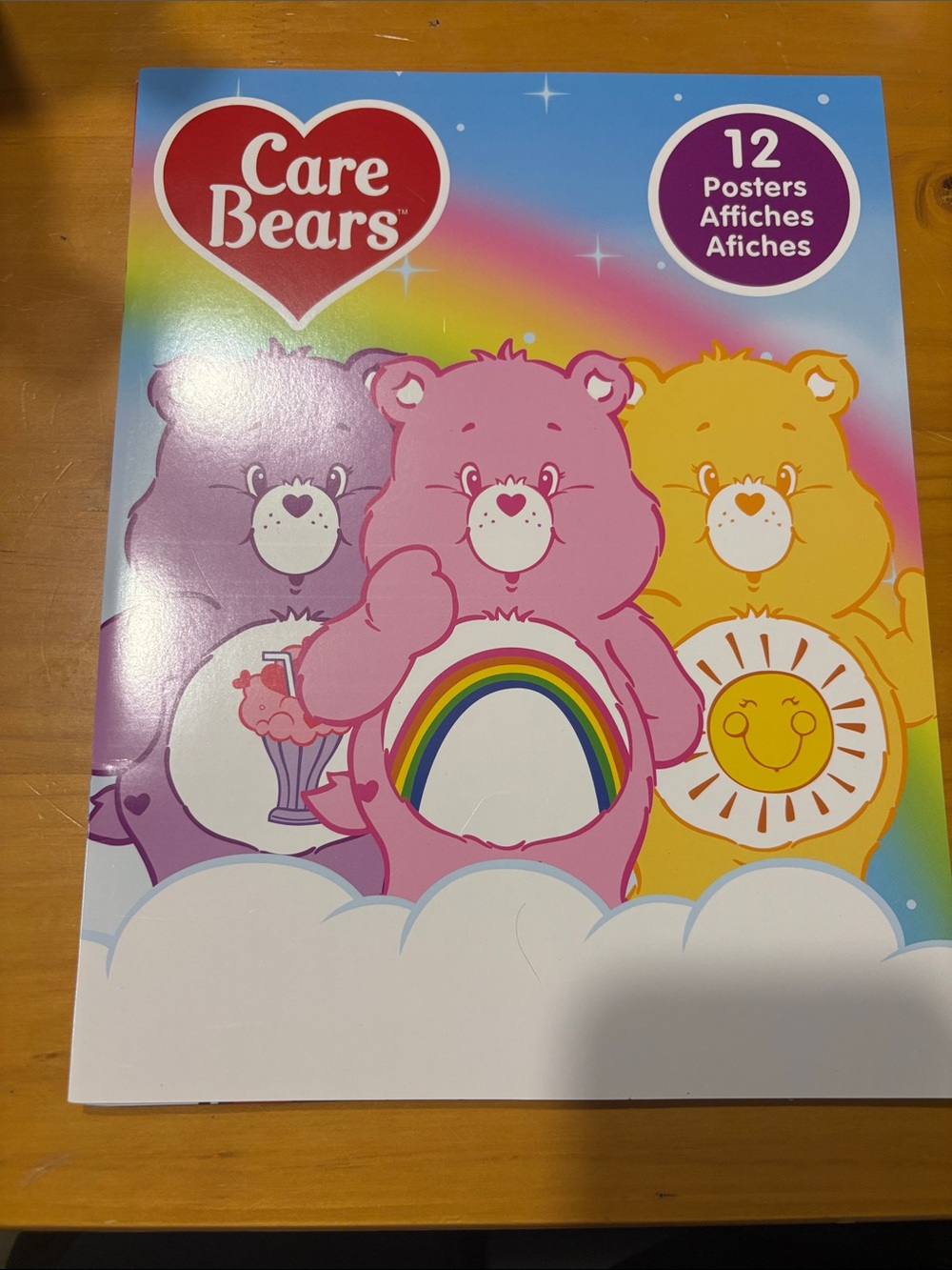 Care Bears Poster Set with Pink, Purple & Yellow Characters 8.5” x 11”